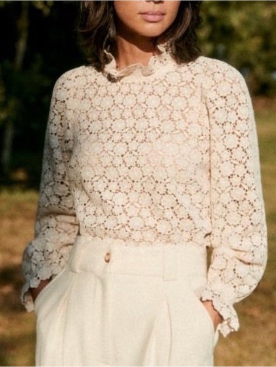 Sezane Tops - 🇫🇷 Sézane Jordyna Blouse, Cream
